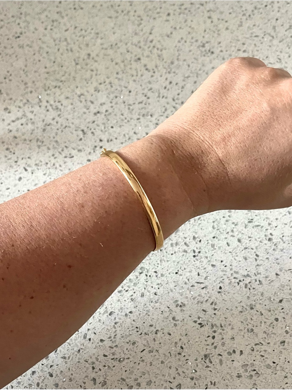 Gold-Tone Women's Slim Bangle Bracelet - Classic Minimalist Style
